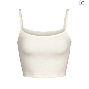 SKIMS Logo Ribbed Camisole in bone